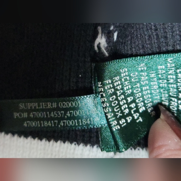 Ralph Lauren Women's Striped Black & White Cotton Knit Full Zip-Up Sweater M - Picture 3 of 10